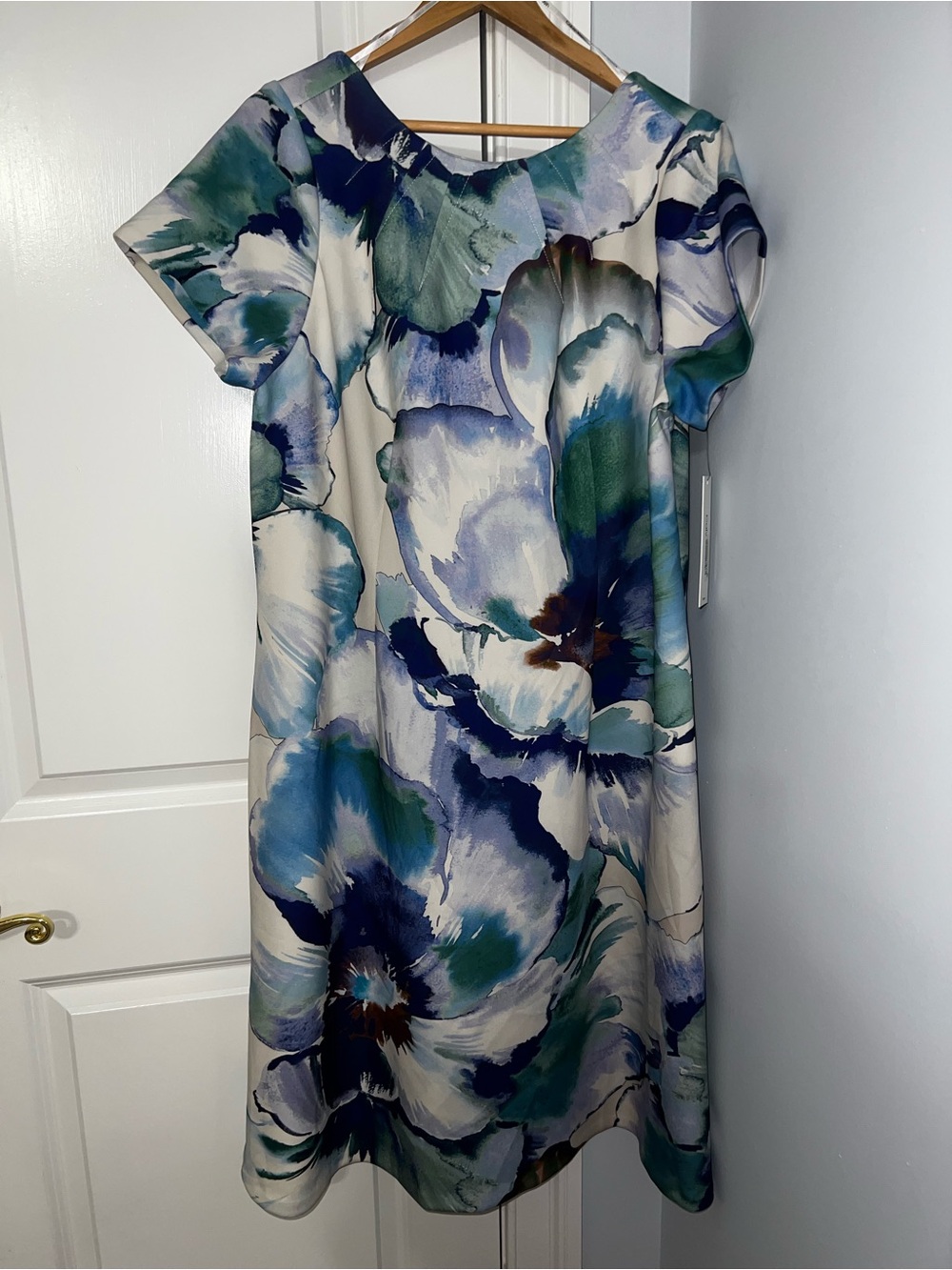 Calvin Klein plus size floral short sleeve dress NWT 16W